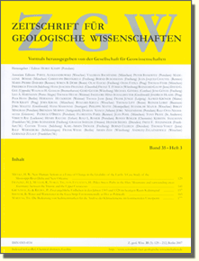 Umschlag: Zeitschrift für Geologische Wissenschaften